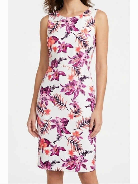 Tahari Dresses & Skirts - Tahari Arthur S. Levine Sleeveless Floral Tie-Waist Dress Size 4